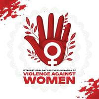 International Tag zum das Beseitigung von Gewalt gegen Frauen Sozial Medien Post Banner Vorlage vektor