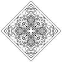 Mandala Blume zum Erwachsene Färbung Buch. vektor