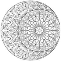 Mandala Blume zum Erwachsene Färbung Buch. vektor