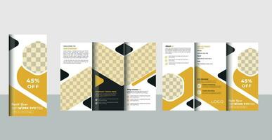 Corporate Business Trifold Broschüren-Vorlagendesign vektor