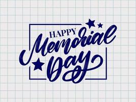 Happy Memorial Day - Sternenbanner Brief vektor