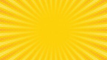 gul Sol strålar retro med papper textur bakgrund. abstrakt brista Sol strålar mönster design. vektor illustration