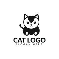 vektor katt logotyp mall standard design vit bakgrund