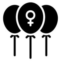 Ballon-Glyphe-Symbol vektor