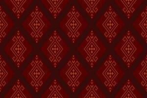 rot Kreuz Stich bunt geometrisch traditionell ethnisch Muster Ikat nahtlos Muster abstrakt Design zum Stoff drucken Stoff Kleid Teppich Vorhänge und Sarong aztekisch afrikanisch indisch indonesisch vektor