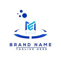 Brief mich Blau Fachmann Logo zum alle Arten von Geschäft vektor