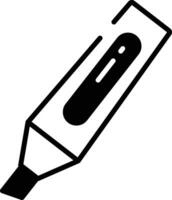 Textmarker Marker Glyphe und Linie Vektor Illustration