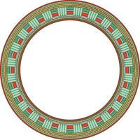 Vektor bunt runden ägyptisch Ornament. endlos Kreis, Ring von uralt Ägypten. geometrisch afrikanisch Rahmen