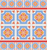 Portugisiska azulejoplattor. Blå och vit underbar sömlös patte. vektor