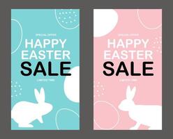 glad påsk försäljning affisch mall. mall för reklam, påskblad, gratulationskort. vektor illustration