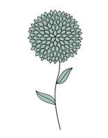 enkel blomma ikon vektor illustration