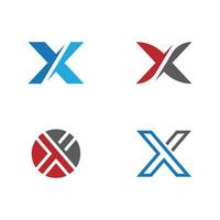 x Brief Logo Vorlage Vektor-Symbol vektor