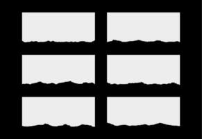 zerrissen Aufreißer Papier Blatt Texturen Sammlungen vektor