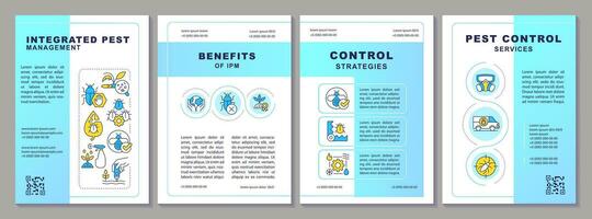 2d integriert Pest Verwaltung kreativ Broschüre Vorlage, Flugblatt Design mit dünn Linie Symbole, 4 Vektor Grundrisse.
