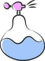 klassisch Parfüm Flasche mit sprühen Zerstäuberglas Parfüm Flasche Pumpe sprühen Zerstäuber Vektor oder Farbe Illustration