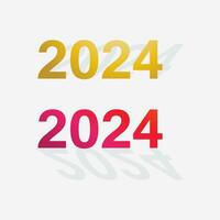2024 Neu Jahr und Weihnachten Logo 2024 Nummer Design und Illustration vektor