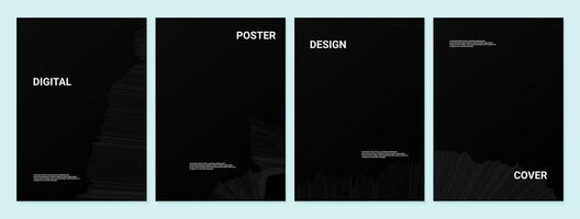 modern abstrakt Abdeckungen Satz, minimal Abdeckungen Design. Flyer, Präsentation, Broschüre, Banner, Poster Design vektor