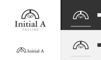 logotyp design ikon abstrakt geometrisk brev en med modern och tech stil, enkel första alfabet vektor