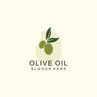 Olive Öl Logo Design Vektor Symbol Natur Schönheit und Gesundheit