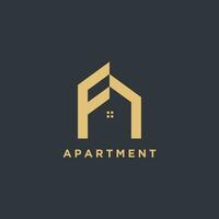 Wohnung Logo Design Vektor mit modern kreativ Stil Konzept