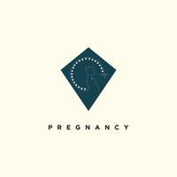 Schwangerschaft Logo mit Drachen Konzept vektor