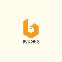 Gebäude Zuhause Logo Design mit Brief b zum Geschäft vektor