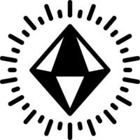 fast ikon för diamant vektor