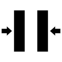 Crush Hazard Closing Hazard Symbol Zeichen isolieren auf weißem Hintergrund, Vektor-Illustration vektor