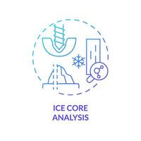 2d Gradient Eis Ader Analyse Symbol, einfach isoliert Vektor, Klima Metriken dünn Linie Illustration. vektor