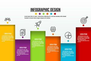 vektor presentrering företag infographic mall 6 steg. modern infographic design mall.