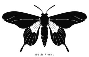 Monarch Schmetterling Silhouette. Vektor Illustration