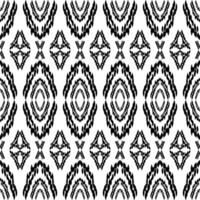 nahtlos abstrakt ethnisch Muster mit Ikat Stil. orientalisch Stammes- Illustration. schwarz und Weiß Farben. Design zum Textil, Stoff, Kleidung, Vorhang, Teppich, Ornament, Hintergrund, Hintergrund, Papier. vektor