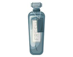 glas elegant flaska av doftande parfym. vektor isolerat tecknad serie eau de parfym.
