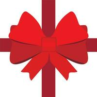 röd gåva rosett ikon med band för dekorera gåvor, överraskningar för högtider. förpackning presenterar ikon vektor