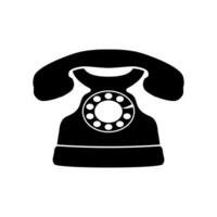 retro Telefon Symbol isoliert auf Weiß Hintergrund, Jahrgang rotierend Telefon. Vektor Illustration