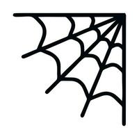 Spindel webb ikon linje isolerat på vit bakgrund. vektor illustration