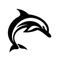 Delfin Symbol. Wasser- Meer Säugetier, Marine Tier. Vektor Illustration