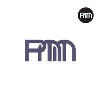 Brief pmm Monogramm Logo Design vektor