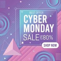 Cyber Monday Marketing-Verkaufsplakat vektor