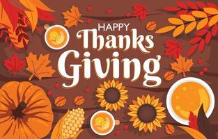 Thanksgiving-Hintergrundkonzept mit geernteten Produkten und Sonnenblumen
