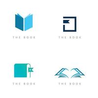 utbildning logotyp ikon mall. öppen bok illustration vektor
