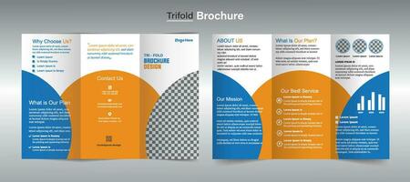 företags- trifold broschyr mall vektor
