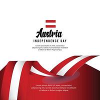 Österreich Flaggenstaat Hintergrund. grußkarte nationaler unabhängigkeitstag der republik österreich. Vektor-Illustration-Flag. vektor