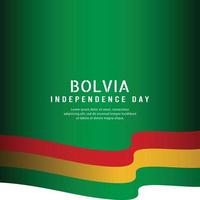 glücklicher unabhängigkeitstag von bolivien. Vorlage, Hintergrund. Vektor-Illustration vektor
