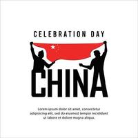 lycklig självständighetsdag i Kina. mall, bakgrund. vektor illustration