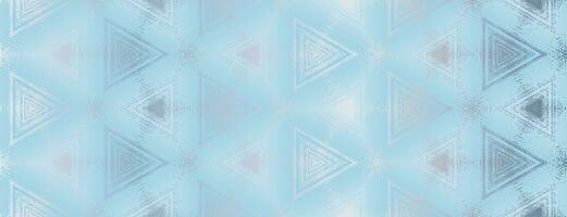 abstrakt Silber und Licht Blau texturiert Dreiecke Muster. geometrisch Ornament zum Design, Poster, Banner, Verpackung Design, Verpackung Papier, Hintergrund, Hintergrund. Vektor Illustration.