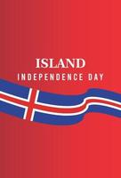 glad självständighetsdag på ön. mall, bakgrund. vektor illustration