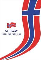 glücklicher unabhängigkeitstag von norwegen. Vorlage, Hintergrund. Vektor-Illustration vektor