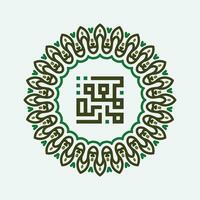 Grün und Weiß jumma Mubarak mit Arabisch Kalligraphie, Übersetzung, gesegnet Freitag vektor