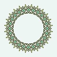 Kreis Rahmen Detail Design mit Grün Farbe vektor